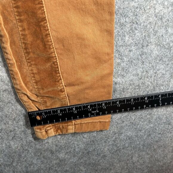 Pilcro Anthropologie Pants Womens 6 Burnt Orange Skinny Jeans Zip Pockets Velvet - Picture 10 of 10